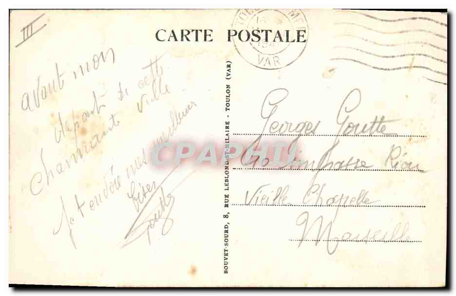 CPA Bateau de guerre Dupleix Croiseur  — Verso