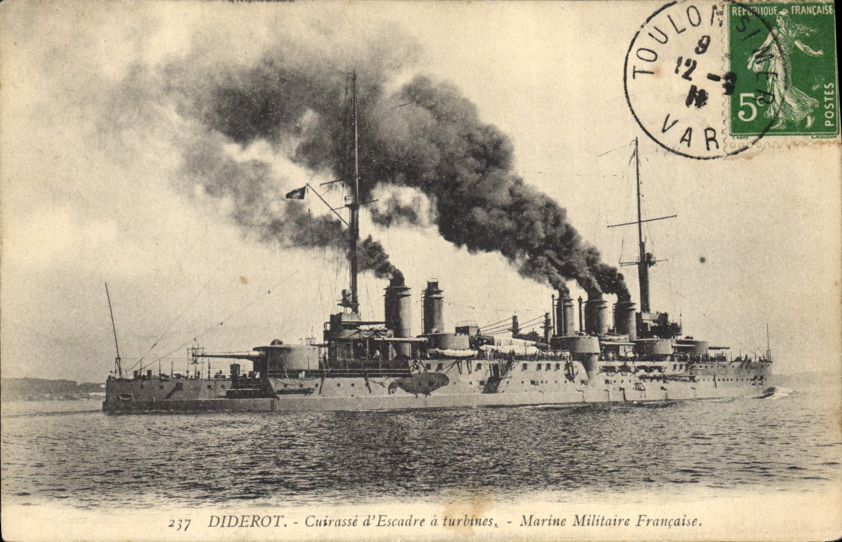 DIDEROT - Cuirassé d'Escadre à turbines - Marine Militaire Française