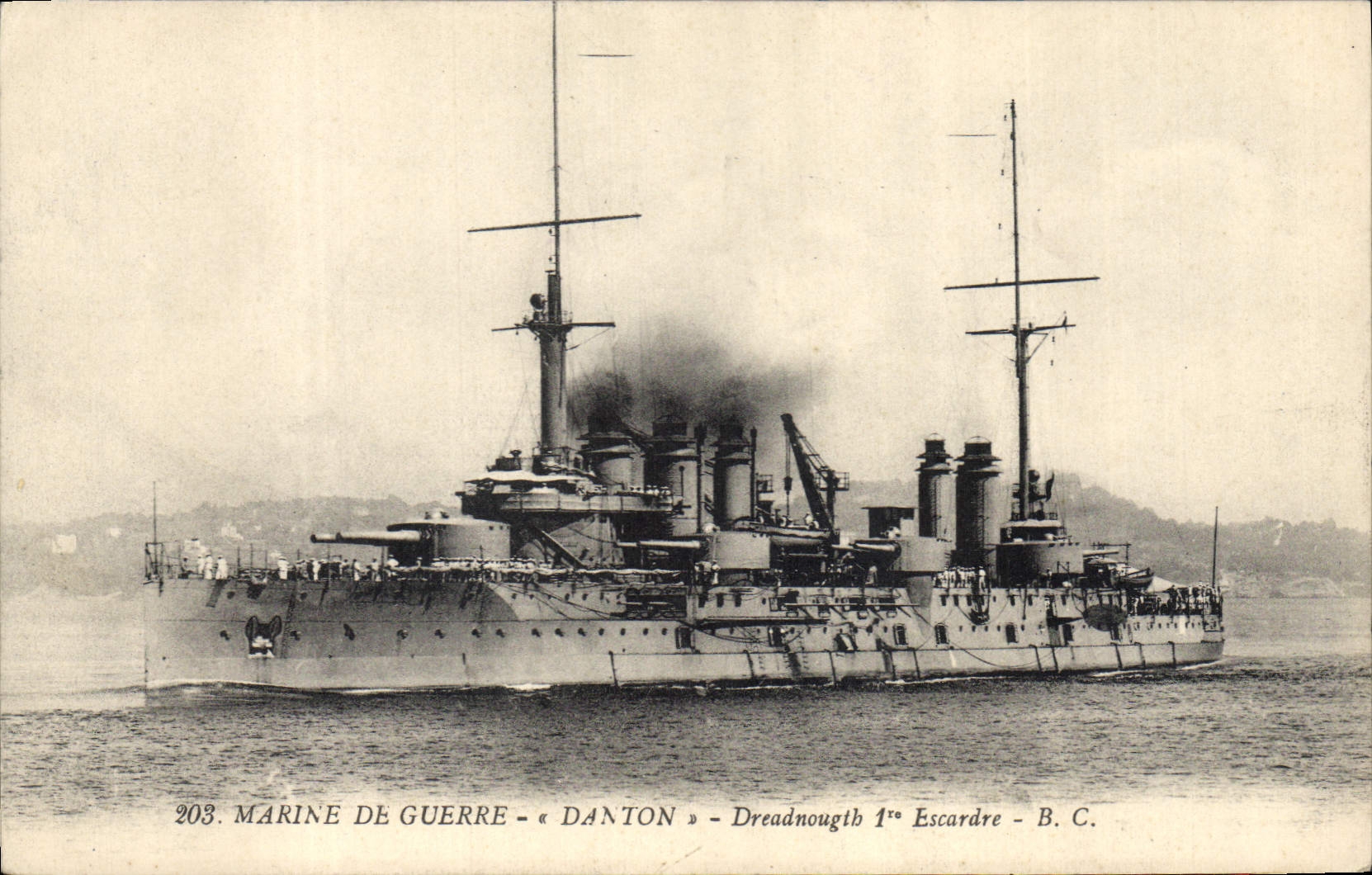 Danton — Dreadnought 1ère Escadre - B.C. — Marine de Guerre