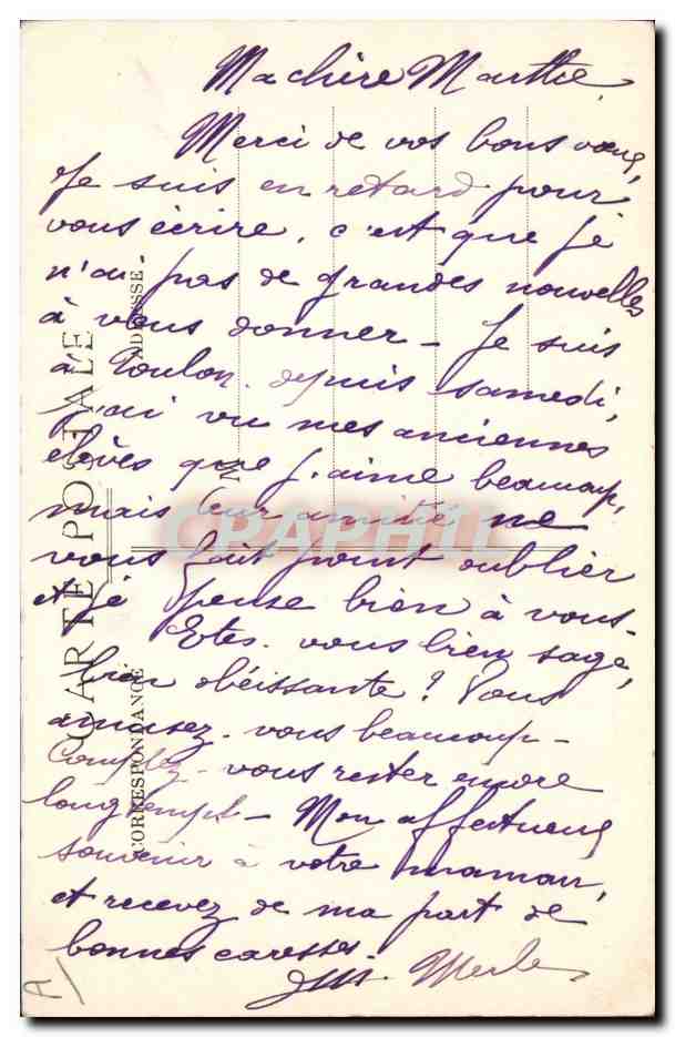 Danton — Dreadnought 1ère Escadre - B.C. — Marine de Guerre — Reverso