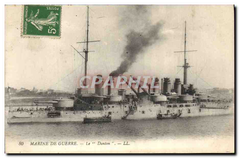 CPA Bateau de guerre Marine de Guerre Le Danton 