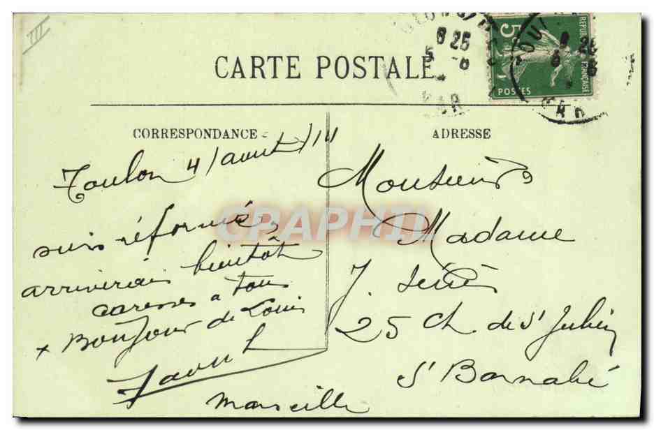CPA Bateau de guerre Marine de Guerre Le Danton  — Verso
