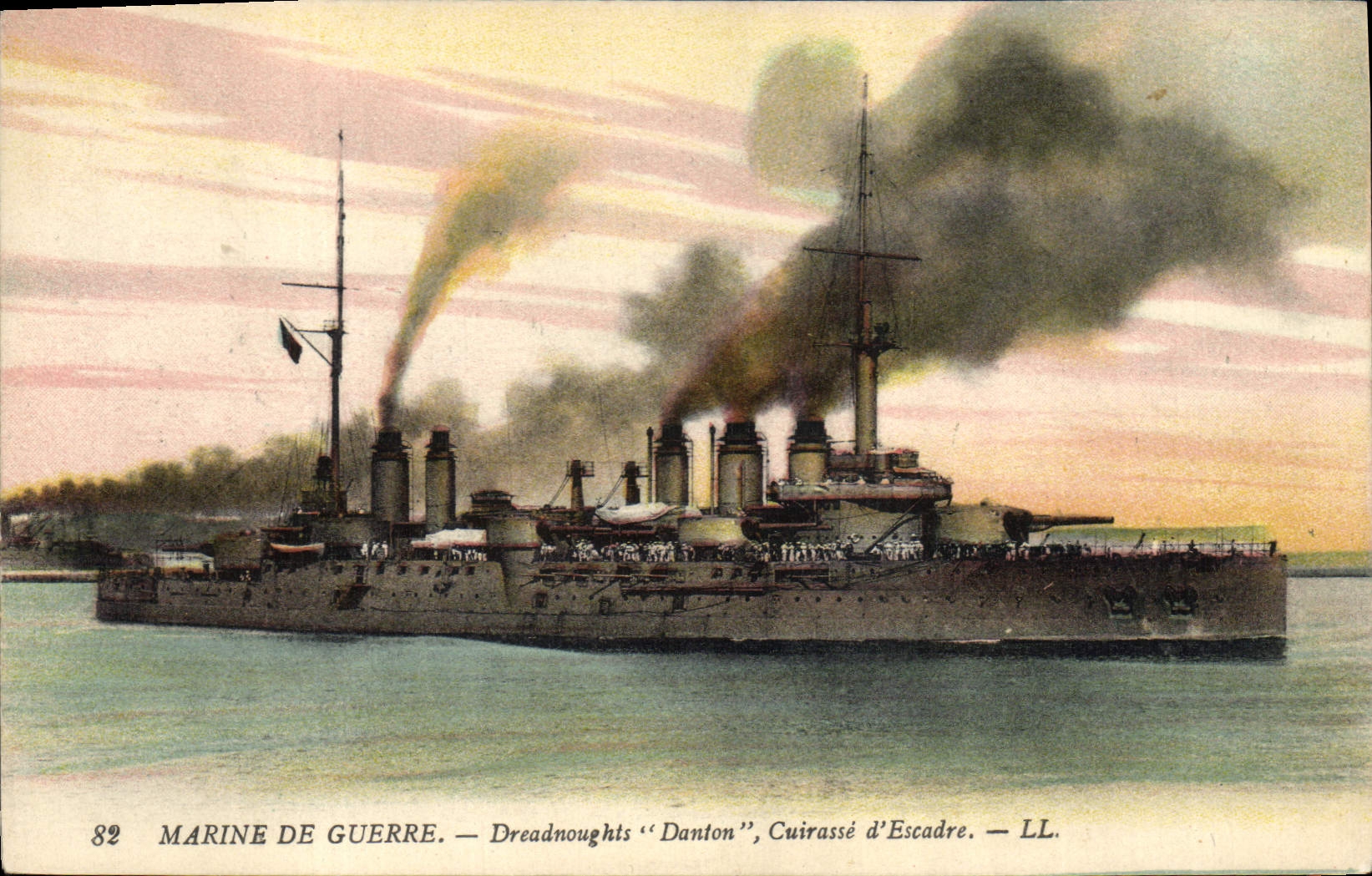 Dreadnought "Danton" — Cuirassé d'Escadre — LL. — Marine de Guerre