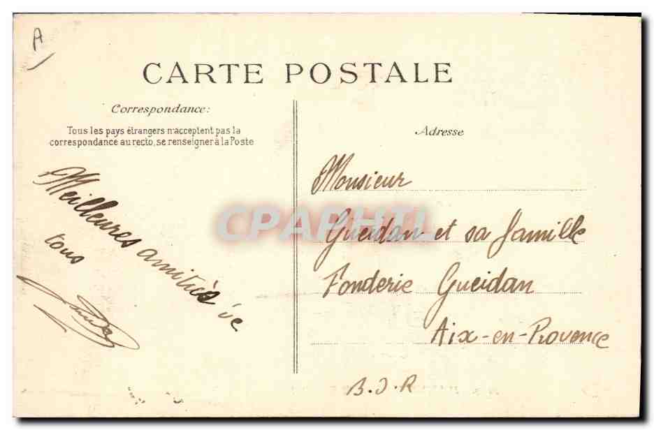 CPA Bateau de guerre Marine Nationale Danton Cuirasse D'Escadre  — Verso