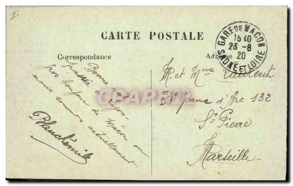 CPA Macon La Prefecture  — Verso