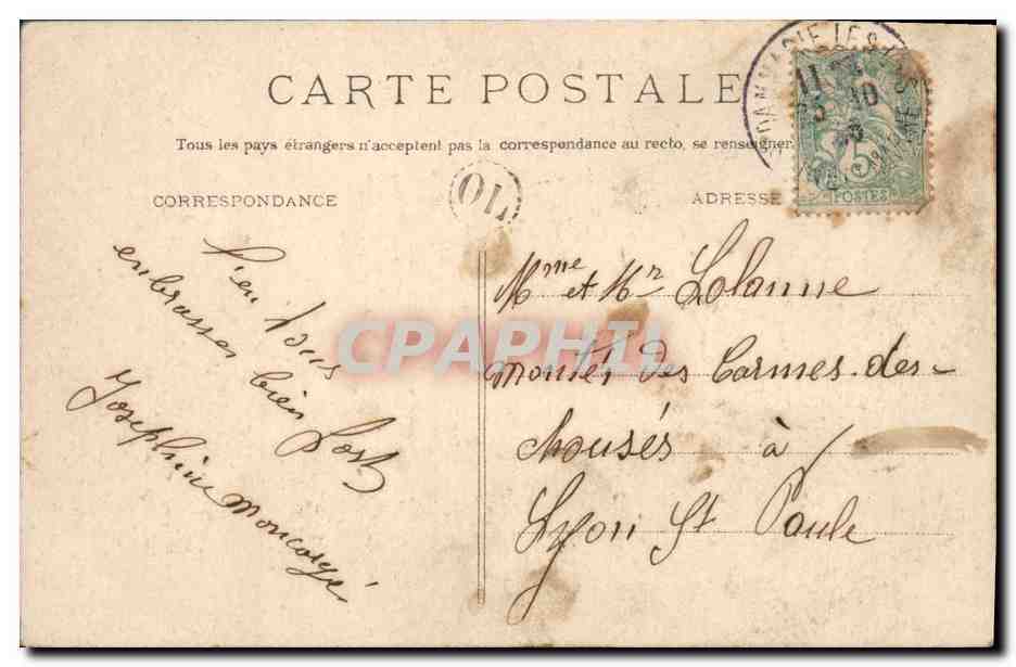 CPA Melun La Prefecture  — Verso