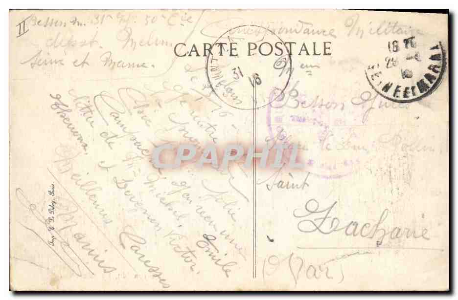 CPA Melun La Prefecture  — Verso