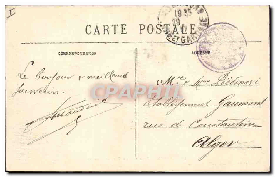 CPA Montauban Prefecture du Tarn et Garonne  — Verso
