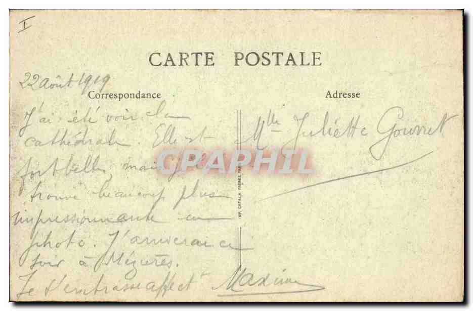 CPA Militaria Reims  — Rückseite