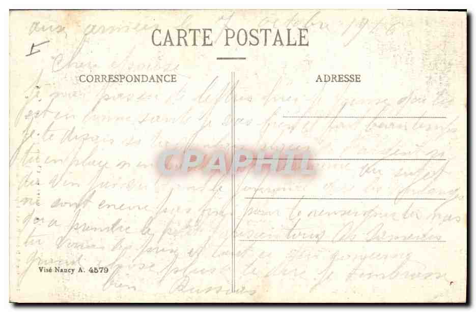 CPA Militaria Guerre 1914 1915 Carency region d'Arras une rue apres le bombardement  — Rückseite
