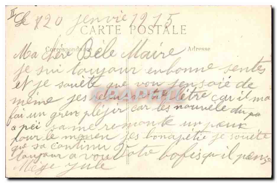 Soissons — Rue de la Paix après le bombardement — L. C. H. Paris n°174 — Verso