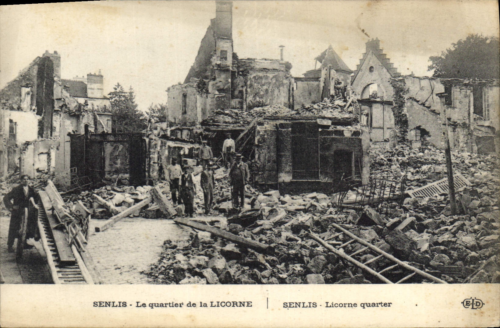Senlis - Le quartier de la Licorne — détruit — éditeur ELD, n° de série non visible