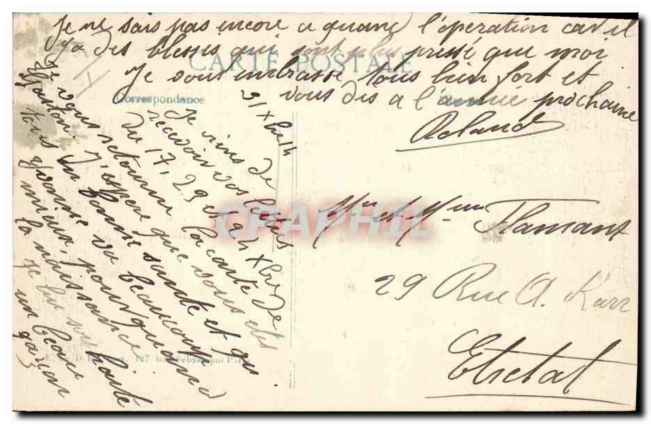 CPA Militaria Reims Portail de la cathedrale apres le bombardement  — Rückseite