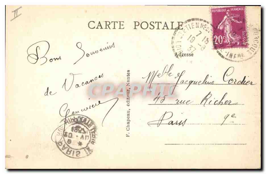 CPA Folklore En Bretagne un jeune gars Breton  — Verso
