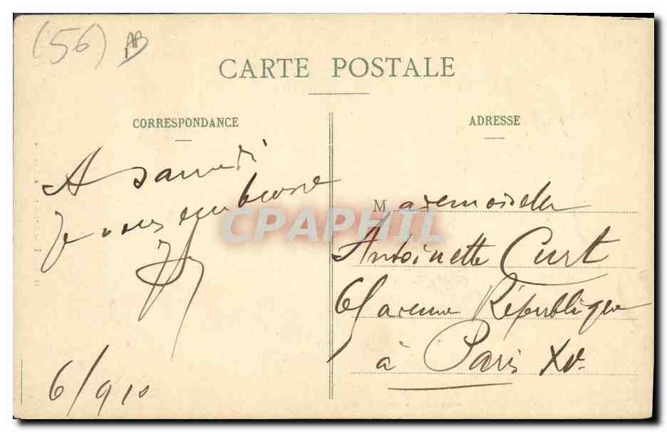 Une Artisane de Vannes — Collection H. Laurent, Port-Louis — n° 1689 — Verso