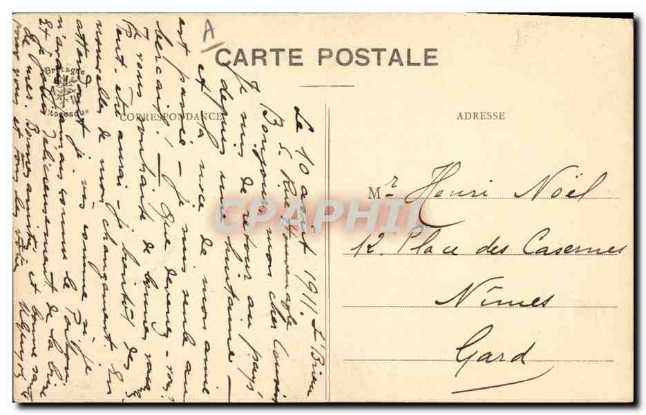 CPA Folklore La Bretagne Pittoresque Costume riche de Guemene sur scorff  — Verso