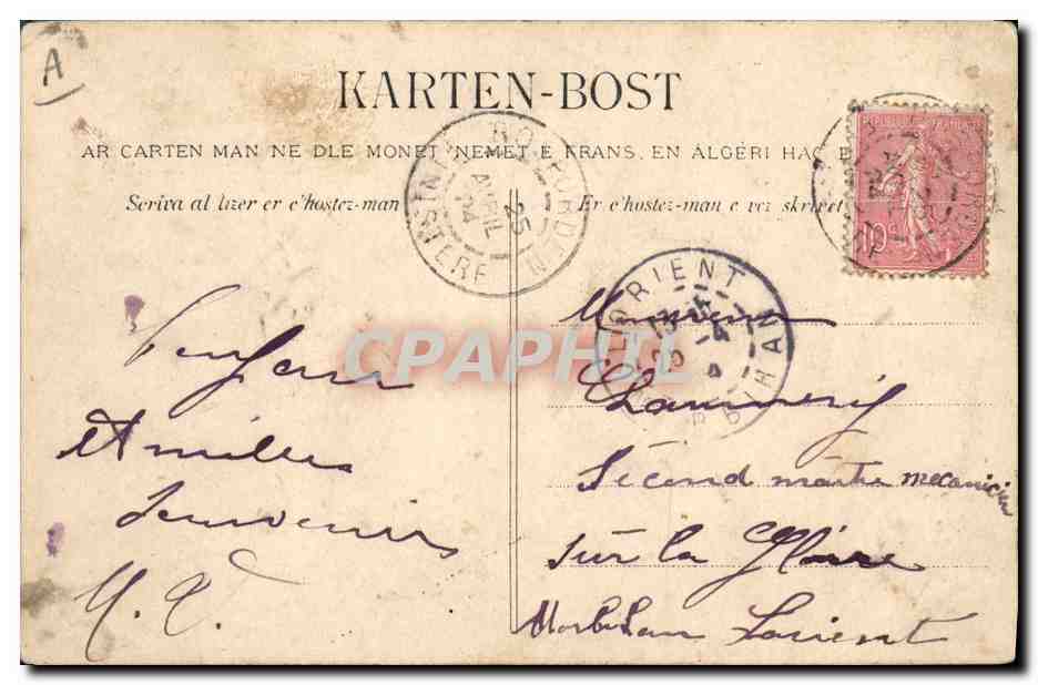 CPA Folklore Bretagne  — Verso