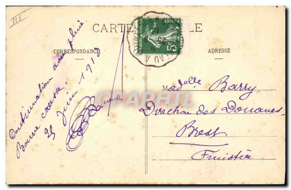 CPA Folklore Costumes de Pont Aven  — Verso
