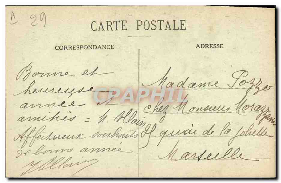 CPA Folklore Jeune Fille des Environs de Quimperle  — Verso