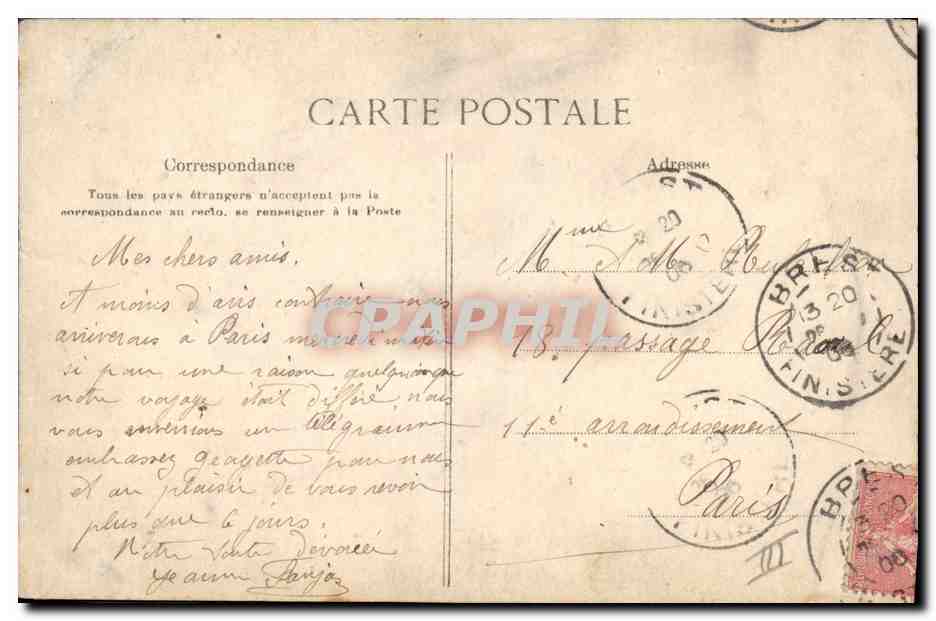 CPA Folklore En Bretagne Autour du lit clos L'entree a la chambre nuptiale  — Verso