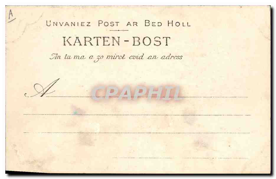 CPA Folklore Pont L'Abbe Une Bigoudene  — Verso