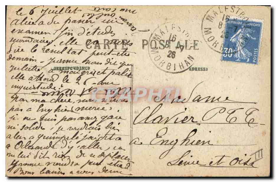 CPA Folklore Lorientaise  — Verso