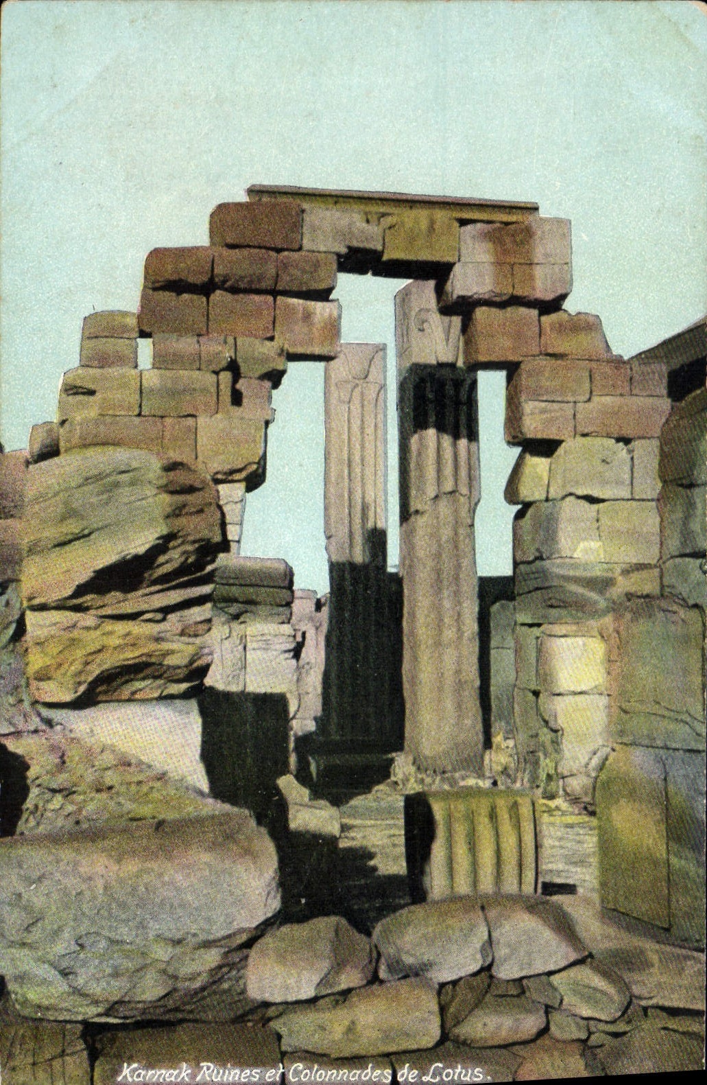 Karnak — Ruines et Colonnades de Lotus — Ephtimios Frères, Port Said