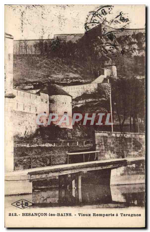 CPA Besancon les bains Vieux Remparts a Taragnoz 