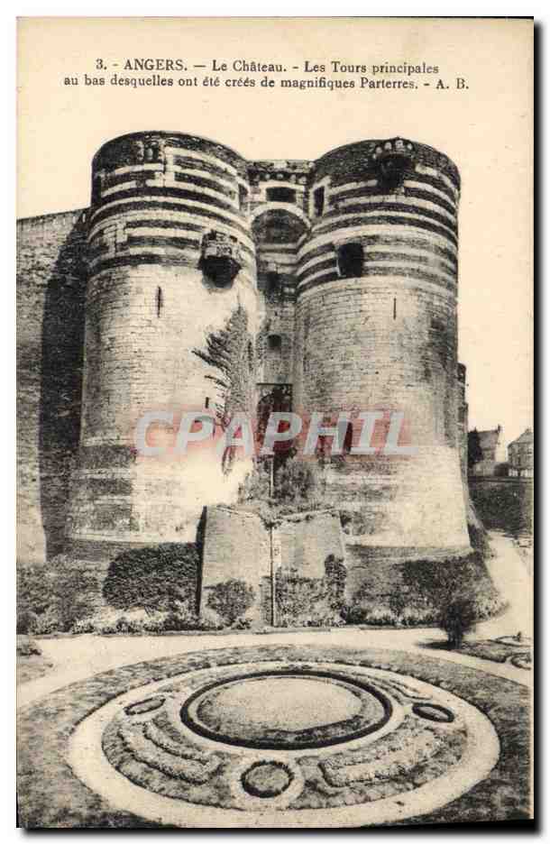 CPA Angers le chateau les Tour principales 