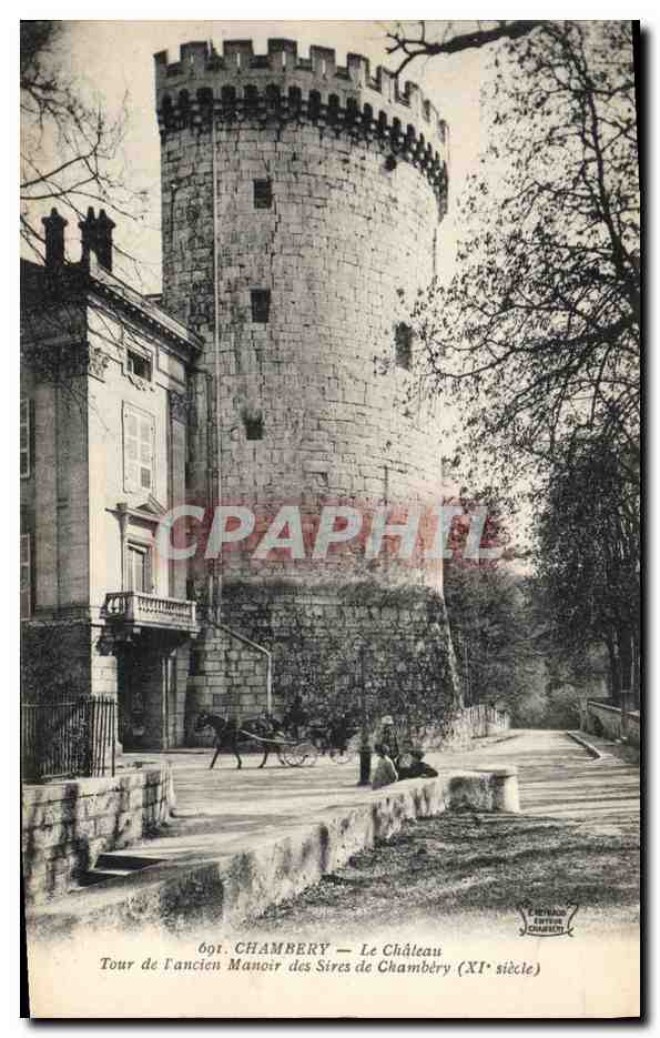CPA Chambery le chateau tour de l'ancien Monoir des sires de Chambery 