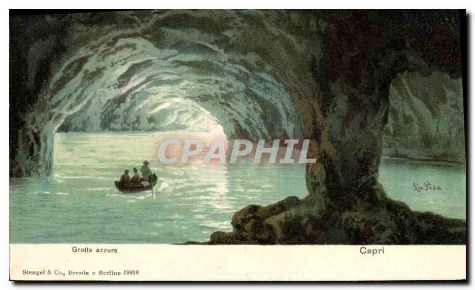 CPA La bleue grotte Capri