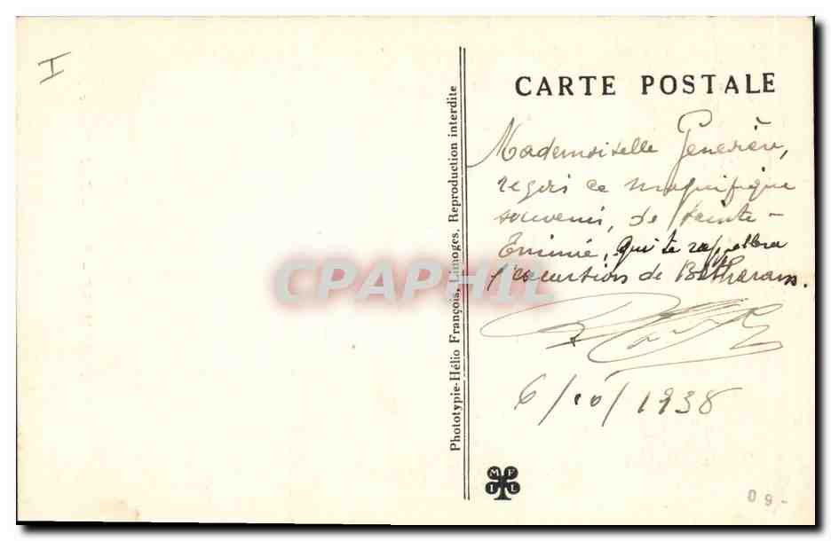 CPA L'aven Armand dans la foret Vierge  — Rückseite