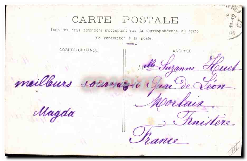 CPA Poupee Dis donc Zezette mangerons vite tout les gateaux — Achterkant