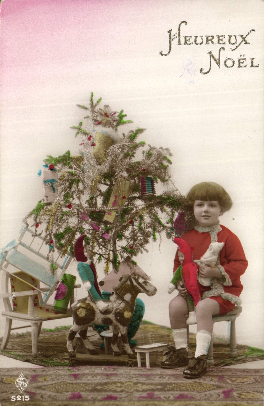 CPA Poupee Heureux Noel 