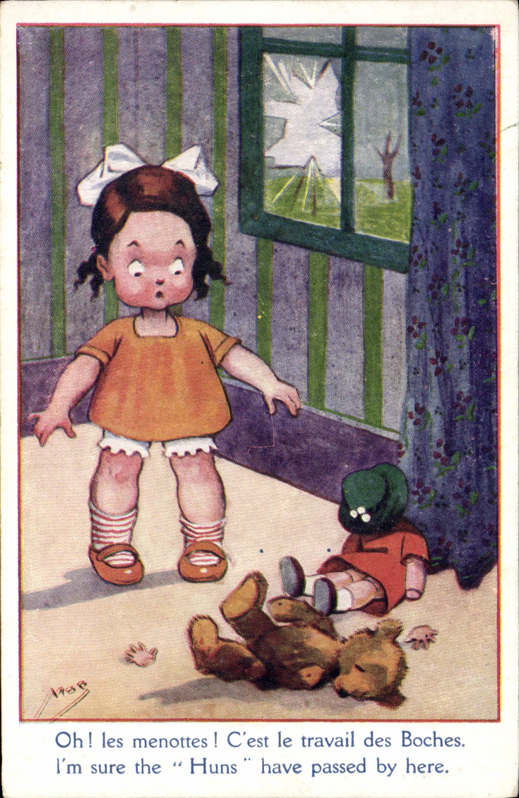 Angstgeplagte Kleine — Kriegsszene — Verleger Lafayettte, Serie 036