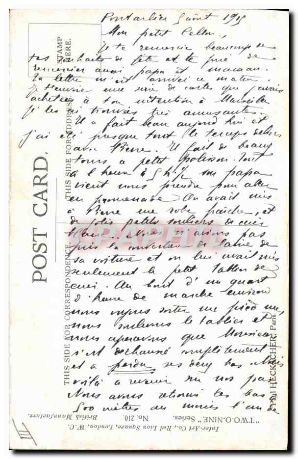 Petite infirmière — 'Ma place est sur la ligne de feu!' — J.A. Nach — Achterkant