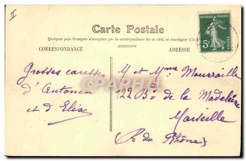 CPA Le Havre Palais de Justice  — Verso