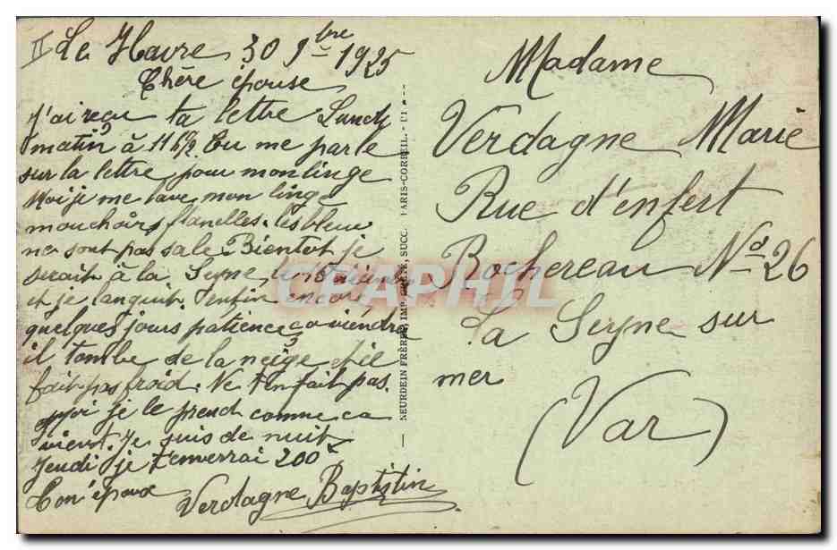 CPA Le Havre Palais de Justice et le Boulevard de Strasbourg Tramway  — Verso