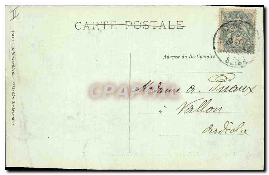 CPA Le Havre Palais de Justice et le Boulevard de Strasbourg Tramway — Rückseite