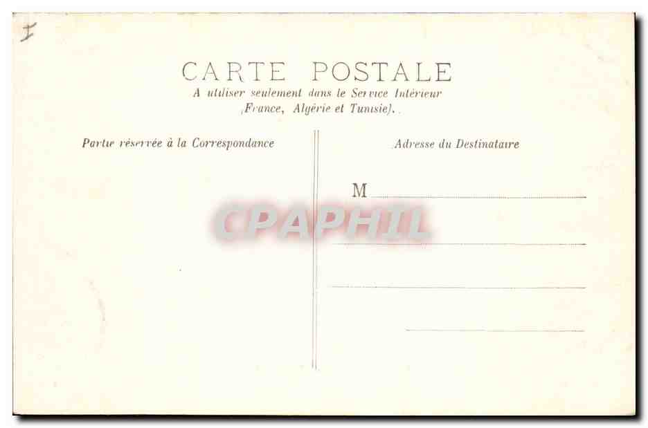 CPA Le Havre Palais de Justice  — Verso