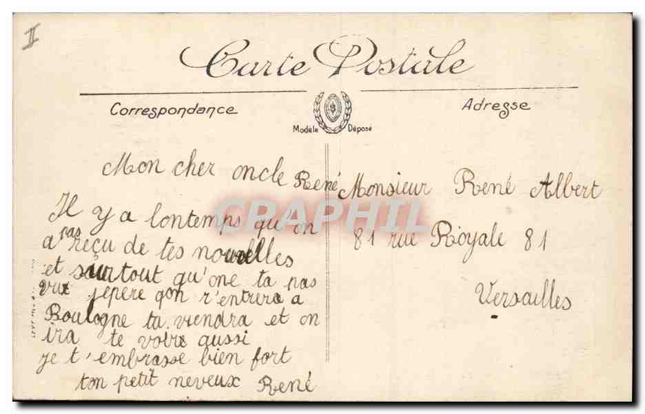 CPA Le Havre Palais de Justice  — Verso