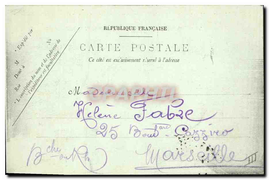CPA Le Havre Palais de Justice et le Boulevard de Strasbourg Tramway — Verso