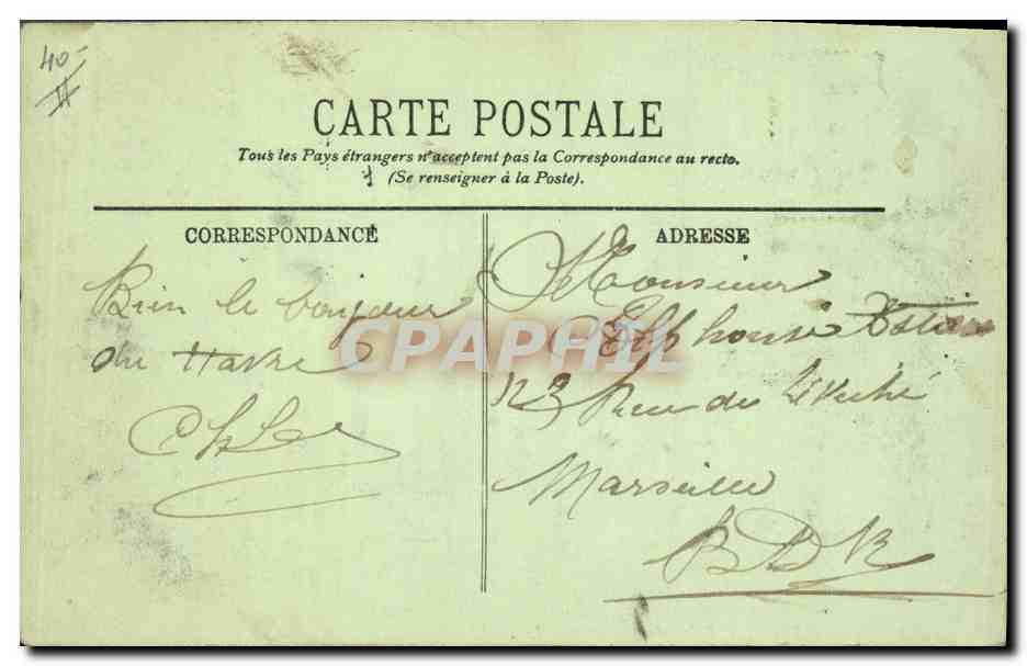 CPA Le Havre Palais de Justice  — Verso