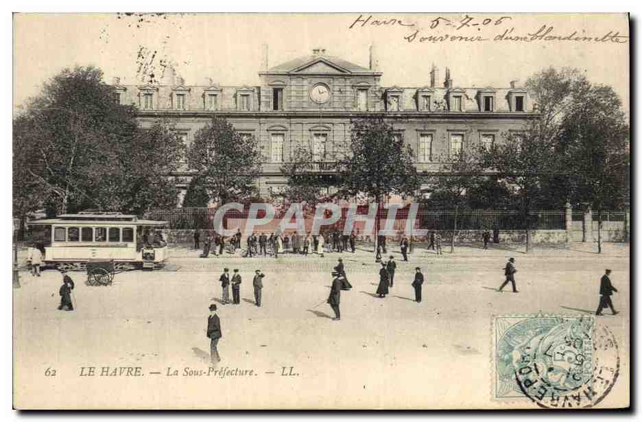 CPA Le Havre La Sous Prefecture Tramway