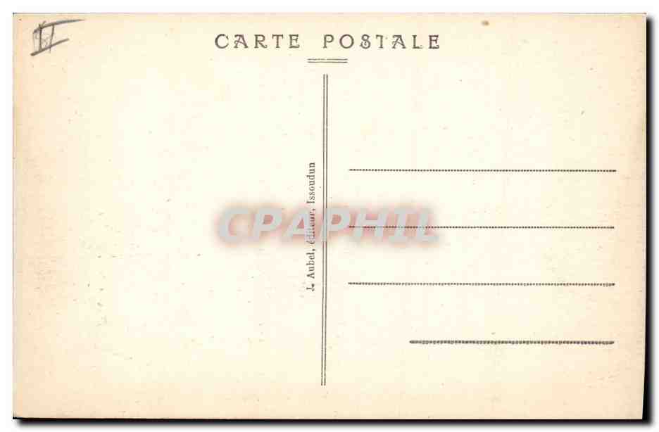 CPA Issoudun Le Palais de Justice et la Fontaine Monumentale  — Verso