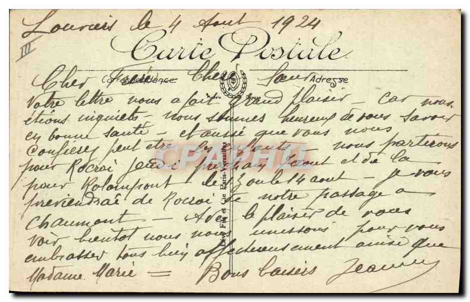 CPA Louviers Le Palais de Justice  — Verso