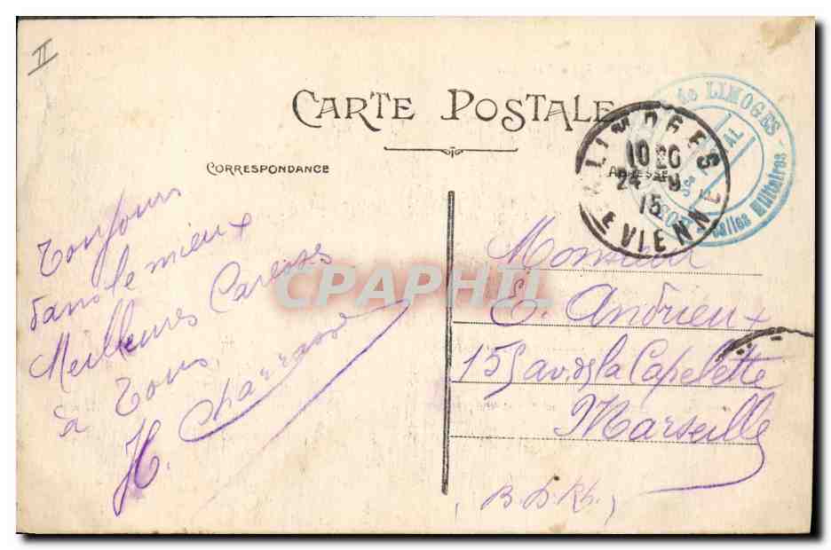 CPA Limoges Le Tribunal  — Verso