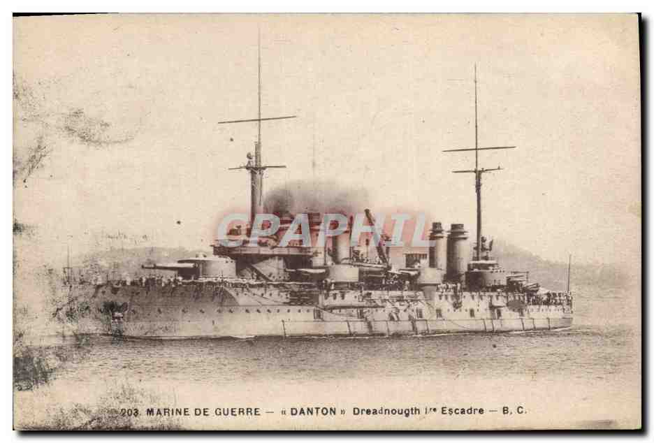 Bateau de guerre « DANTON » — 1ère Escadre — B.C.