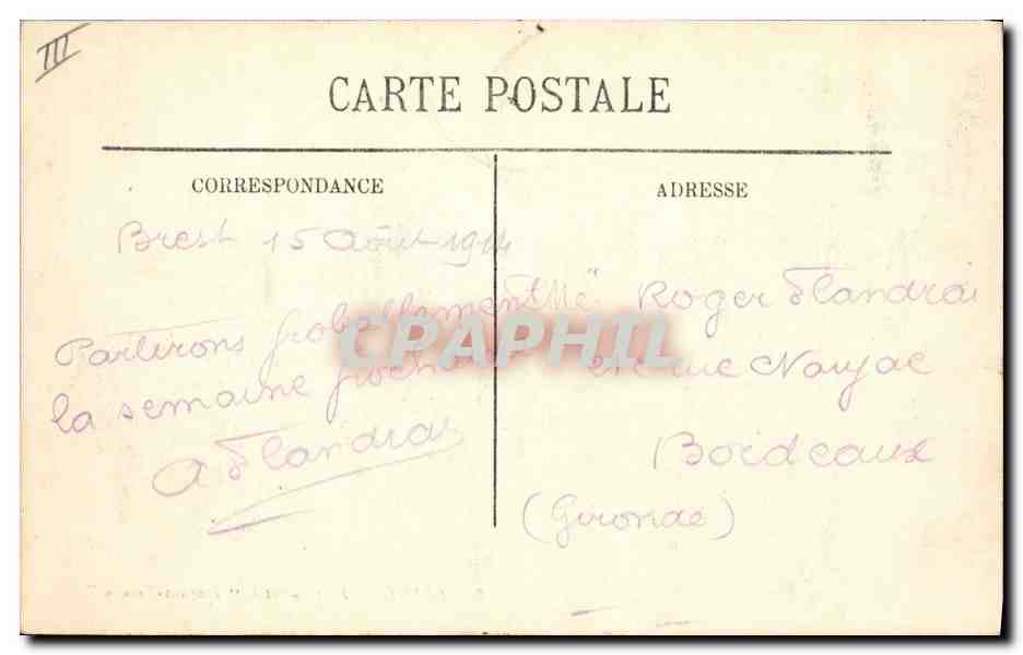 Brest — La Grue et le "Duguy-Trouin" — LL 138 — Reverso
