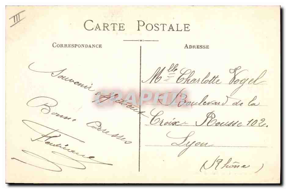 Cuirasse Démocratie — Cuirasse Français de 1er Rang — M. Germaud, 554 Rue Masonod, Marseille — Verso